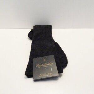 Brooks Brothers Silk Blend Black Knee Socks NEW
